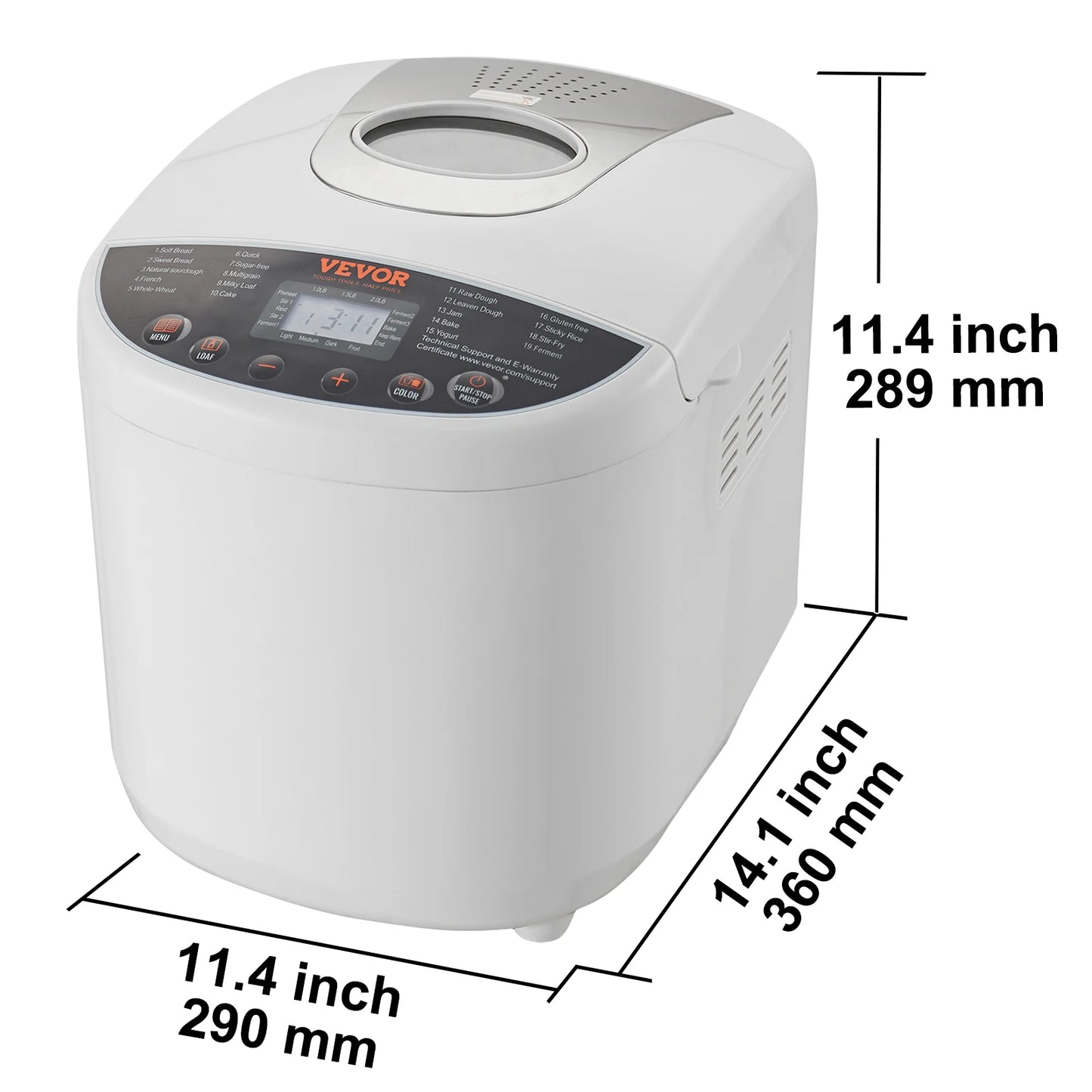 SucceBuy 15-in-1 Bread Maker With Gluten Free Setting