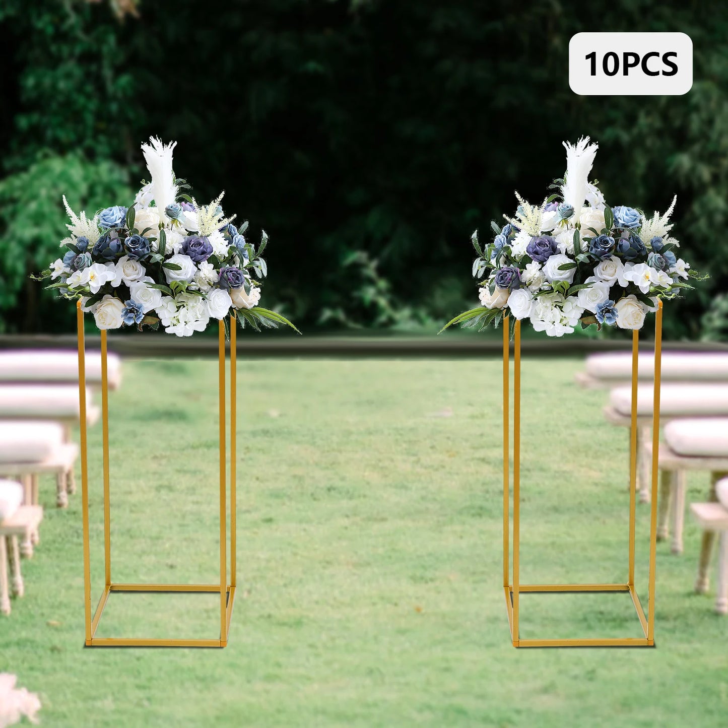 10 Piece Metal Flower Rack Set For Wedding Decor