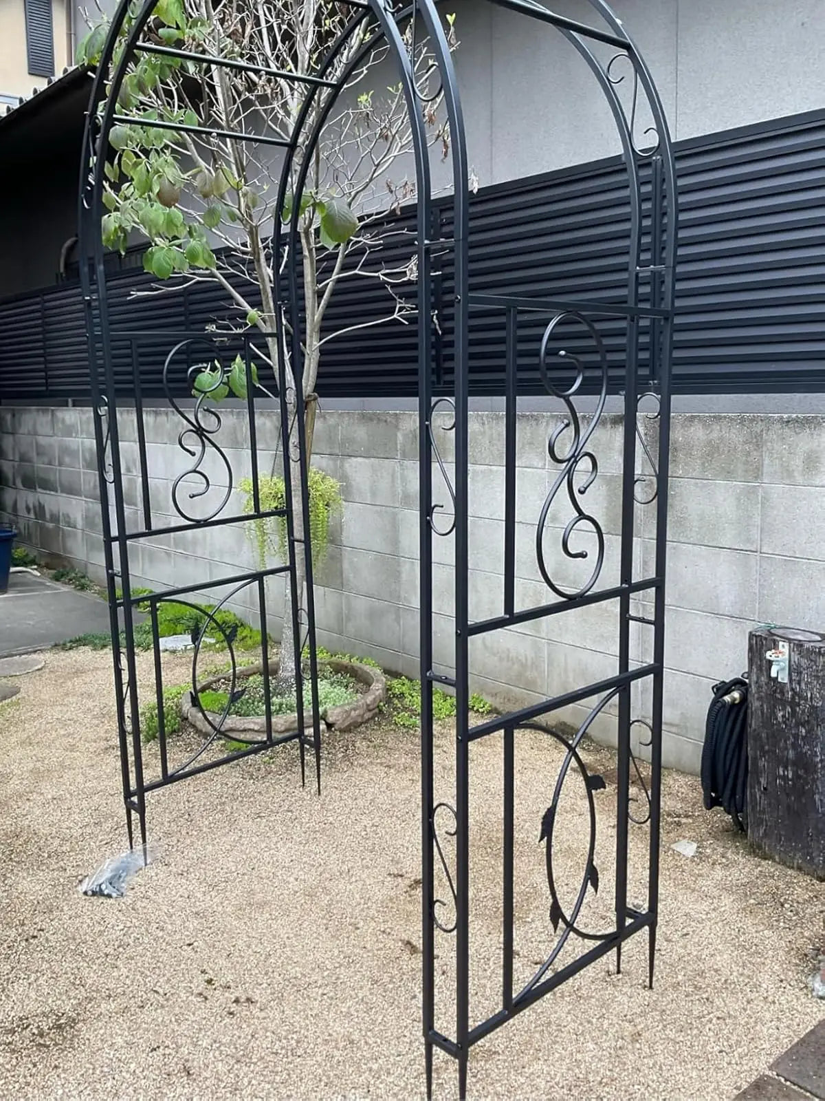 Powder Coated Heavy Duty Metal Garden Arbor Trellis Climbing Plants