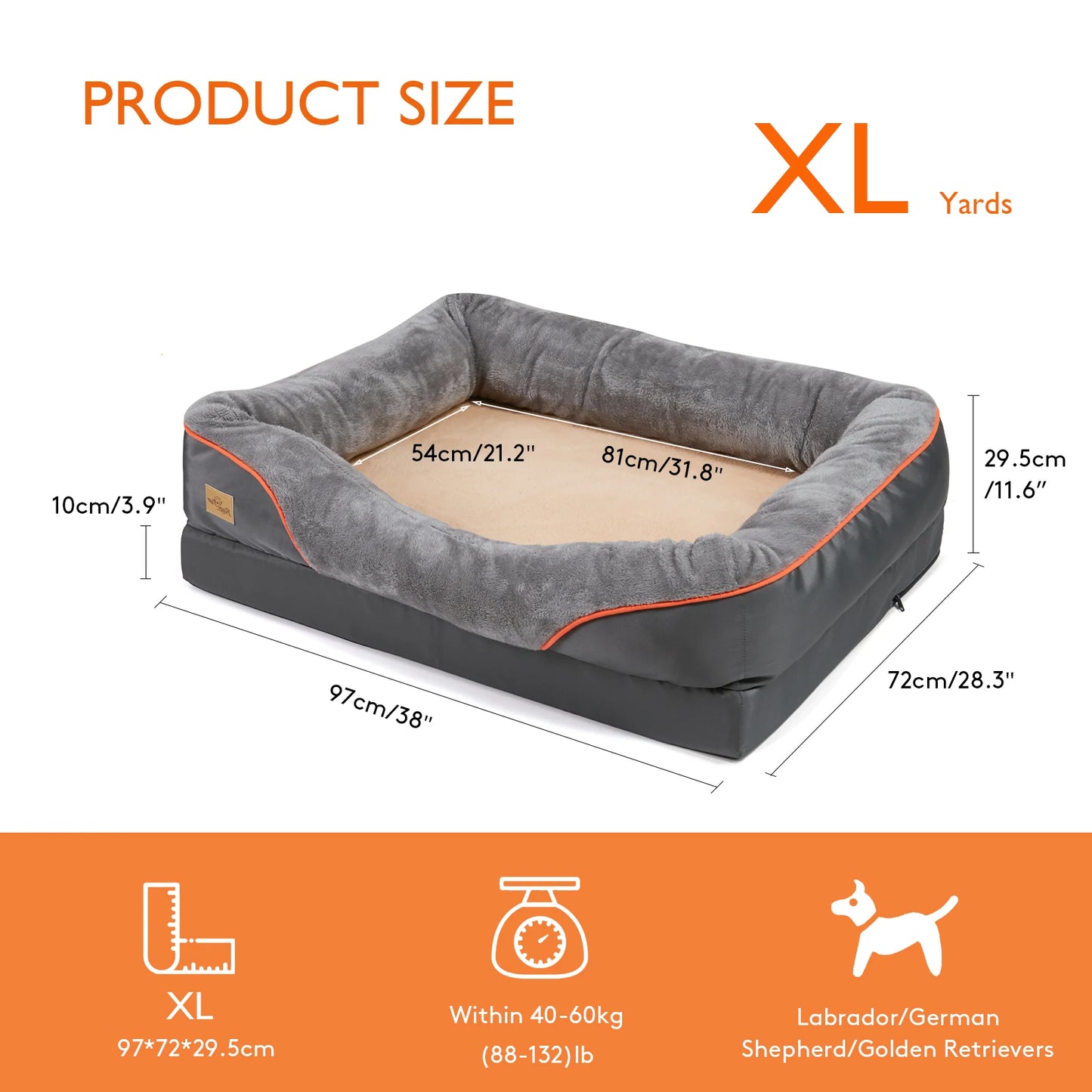 BINGOPAW Anti Allergy Dog Bed With Removable Washable Cover