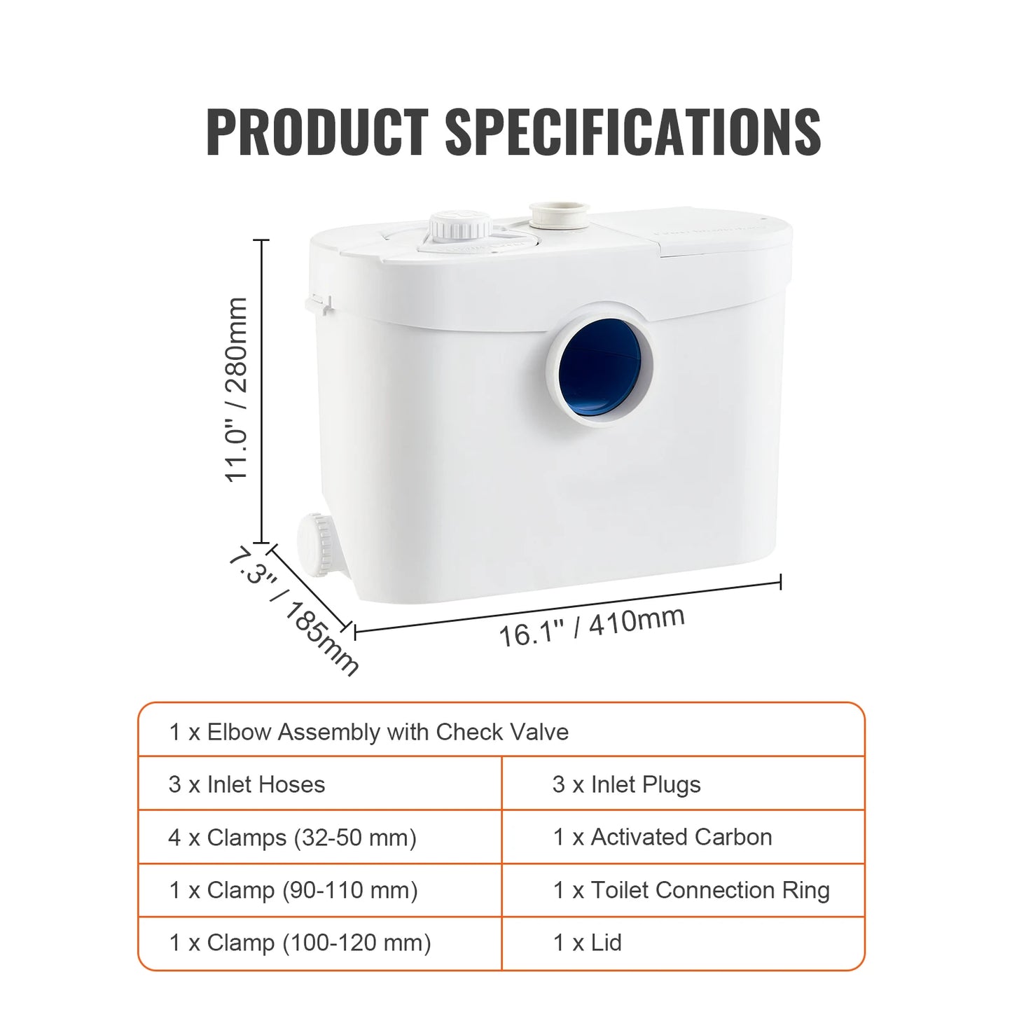 Succebuy Macerator Pump 500W 700W 900W 1200W Waste Water Upflush