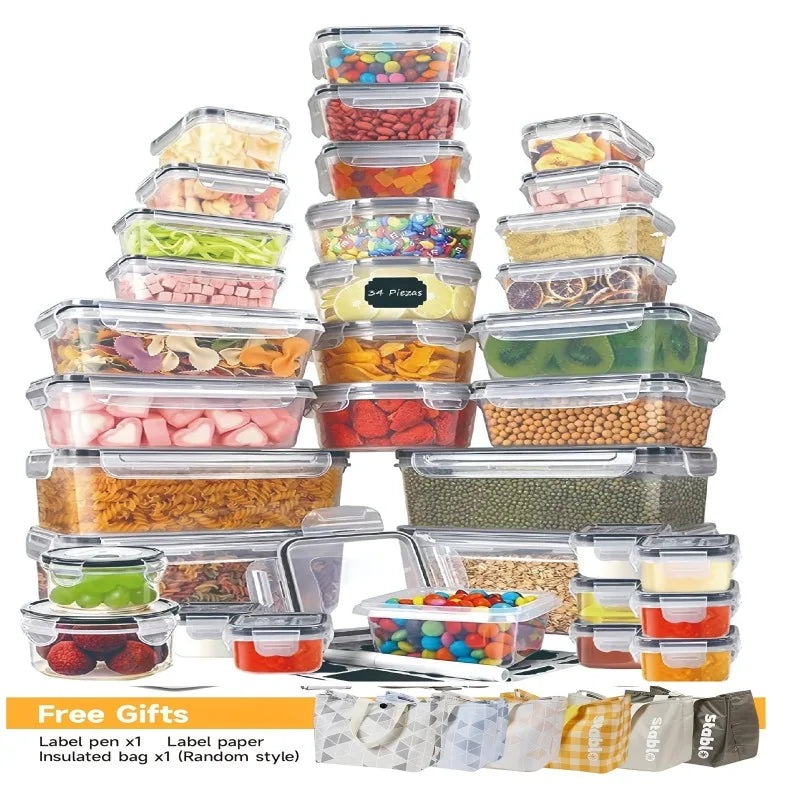 BPA Free Food Storage Set With Airtight Containers And Lids