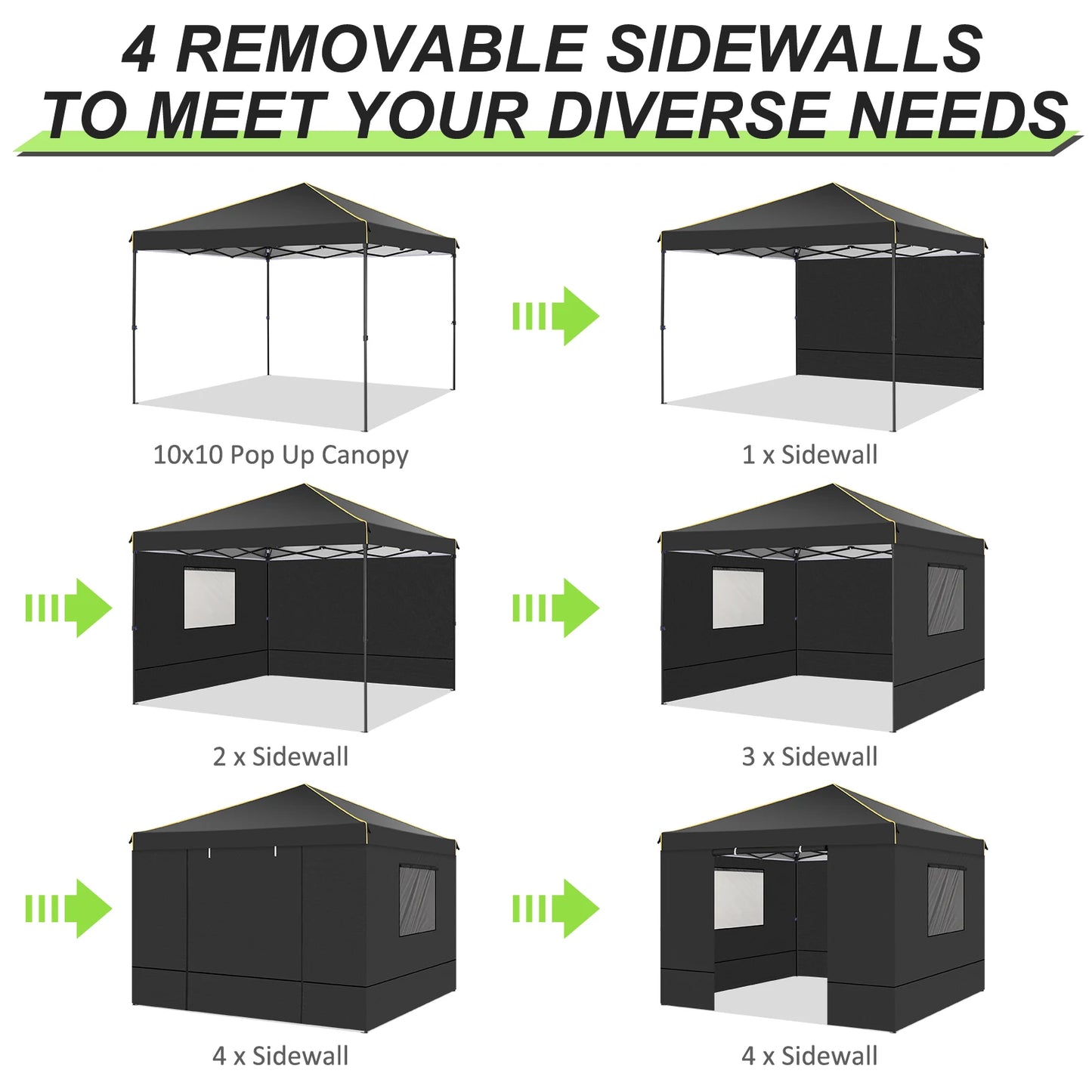 Cobizi Ez Pop Up Gazebo Canopy With Mesh Windows Portable