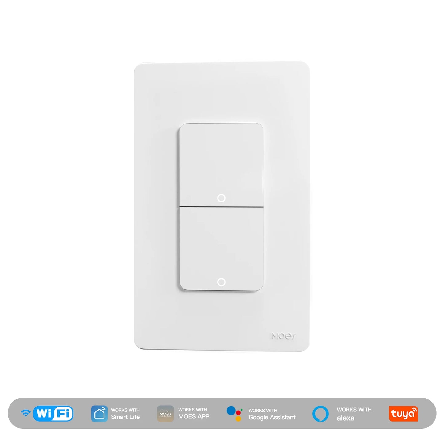 MOES Tuya Wi Fi Smart Light Switch US SinglePole Wall