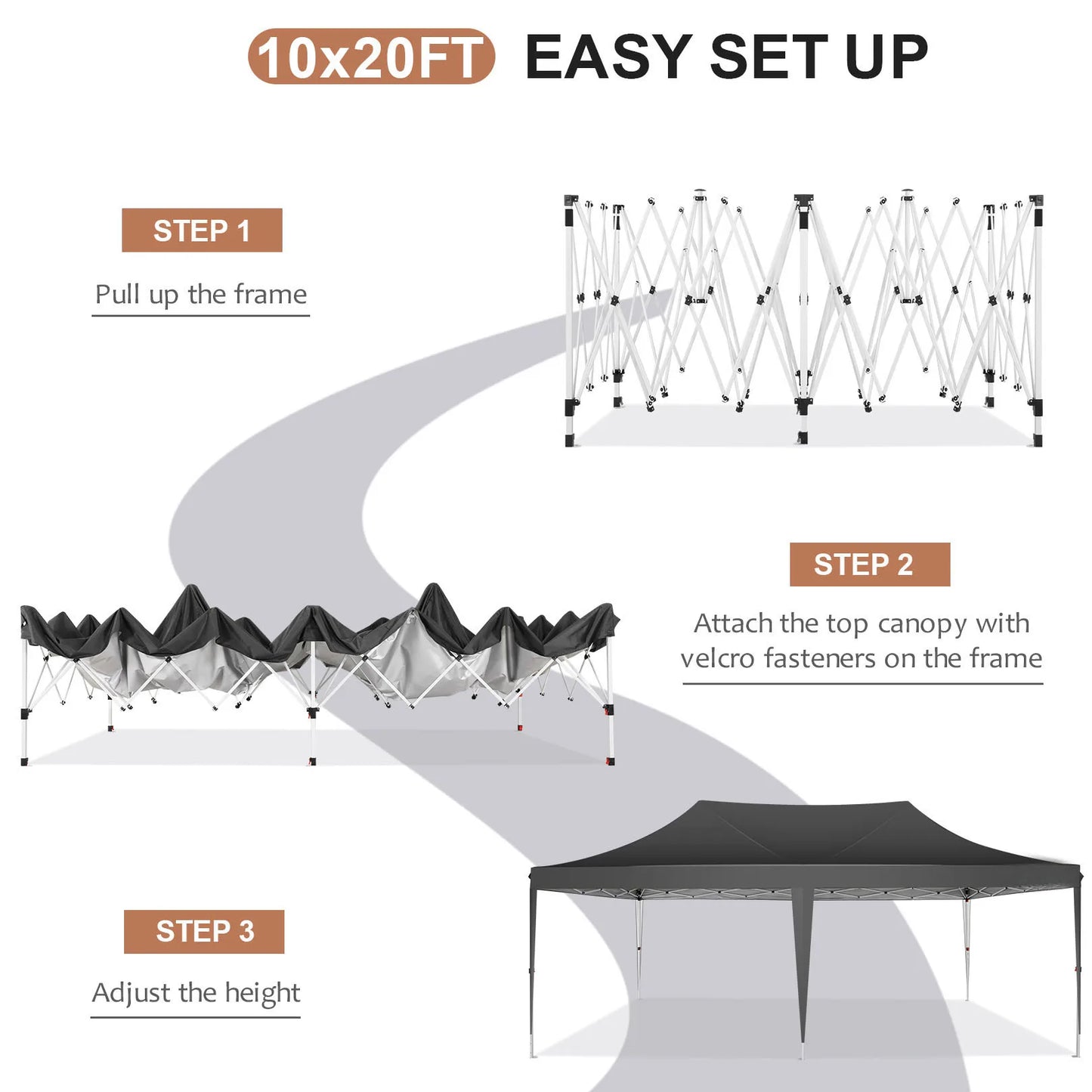 COBIZI Outdoor Pop Up Canopy Gazebo UV50 Waterproof Shelter