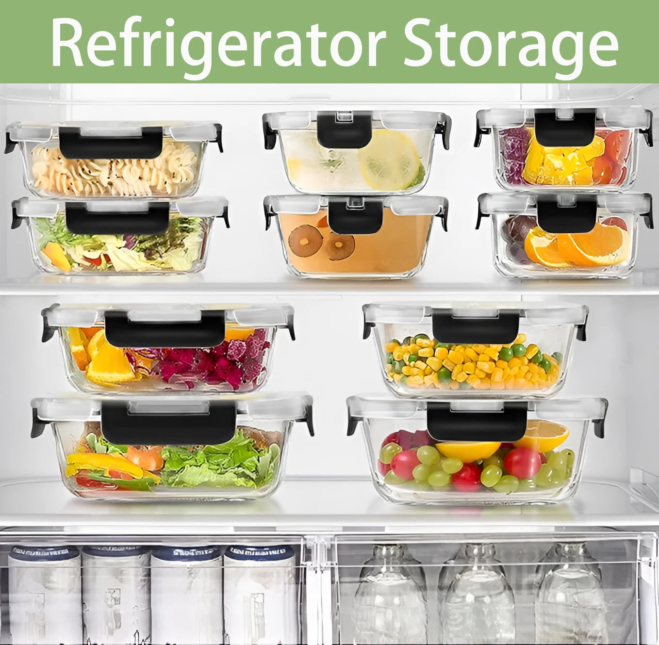 Glass Lunch Box Meal Prep Containers Airtight BPA Free