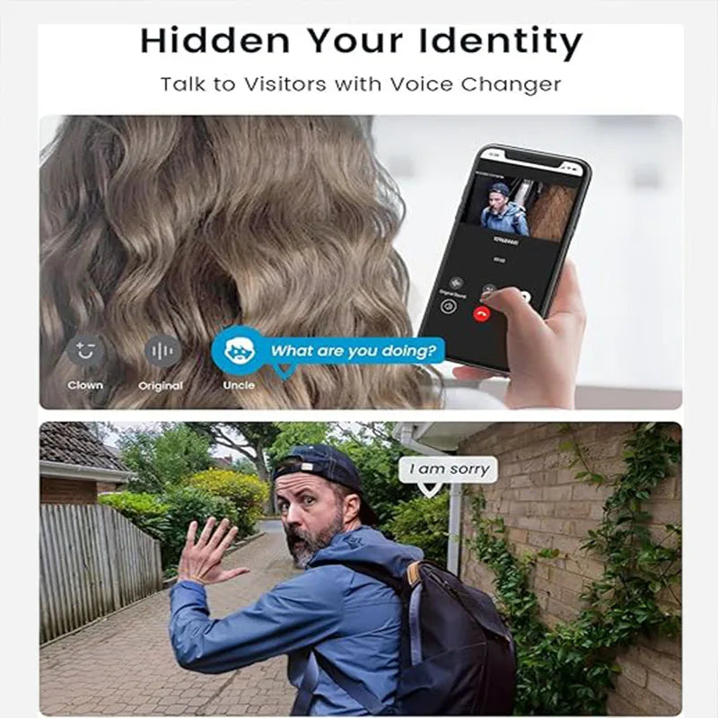 IeGeek 2K Wireless Video Doorbell With AI And Motion Detection