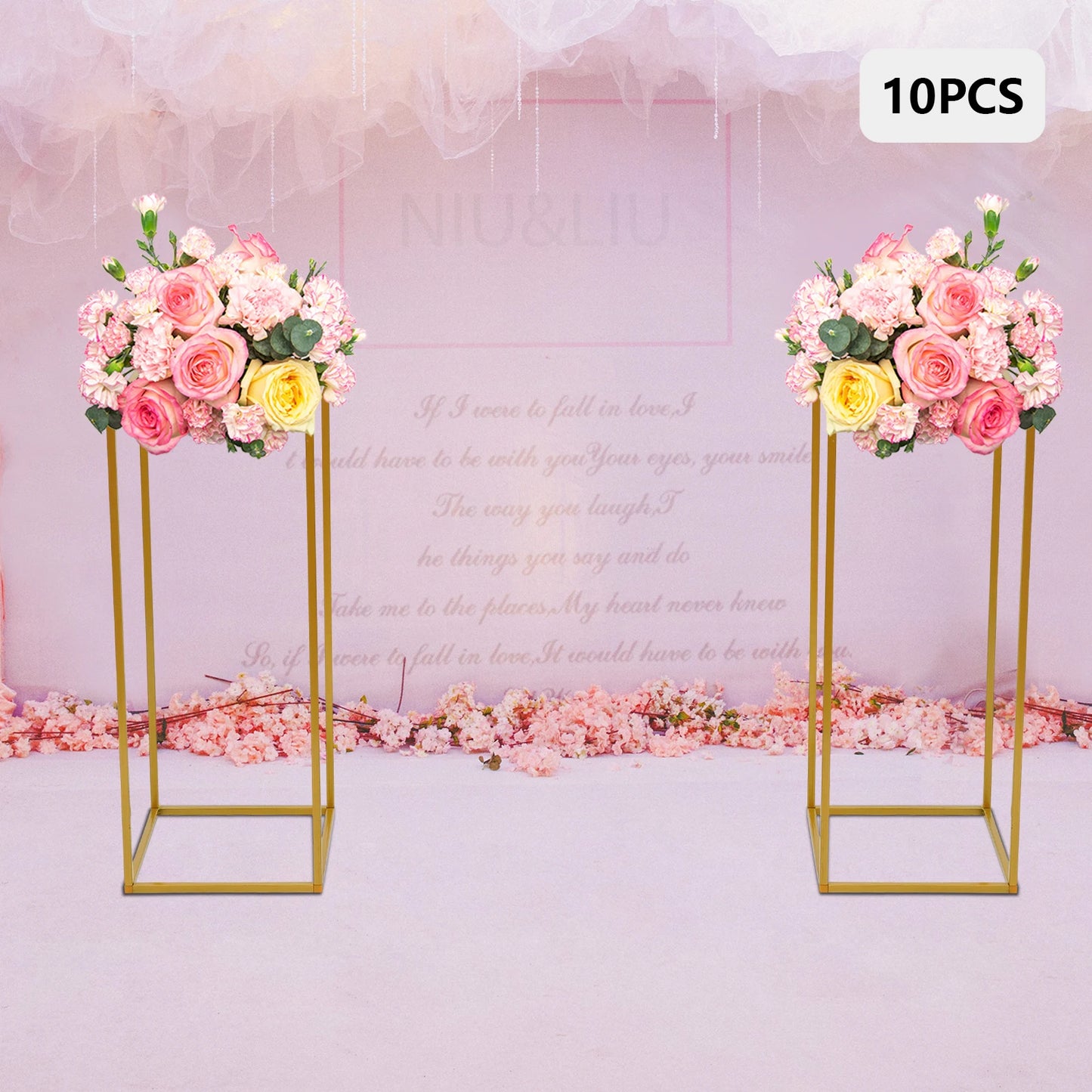10 Piece Metal Flower Rack Set For Wedding Decor
