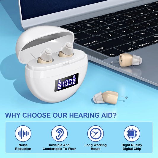 K&FCOPTEE Mini In-Ear Hearing Amplifier With Adjustable Volume