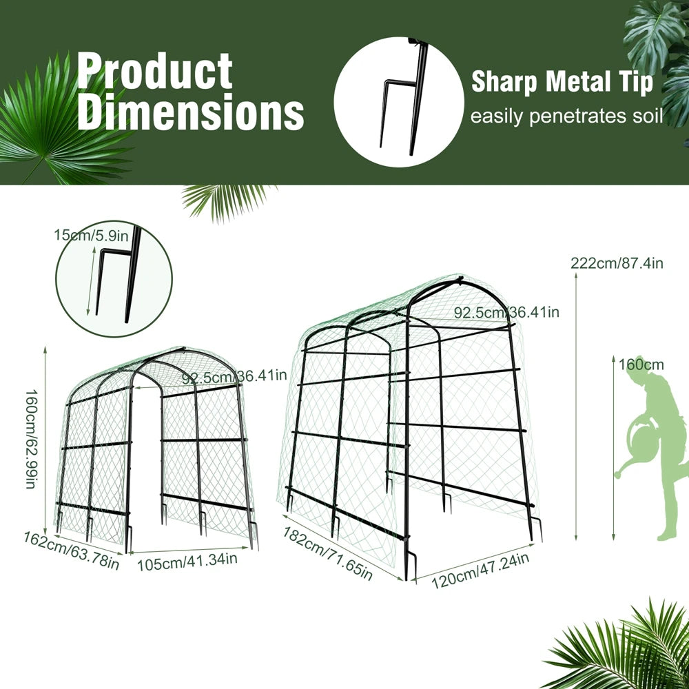 Wisfor U-Shaped Metal Garden Plant Trellis For Climbing Plants