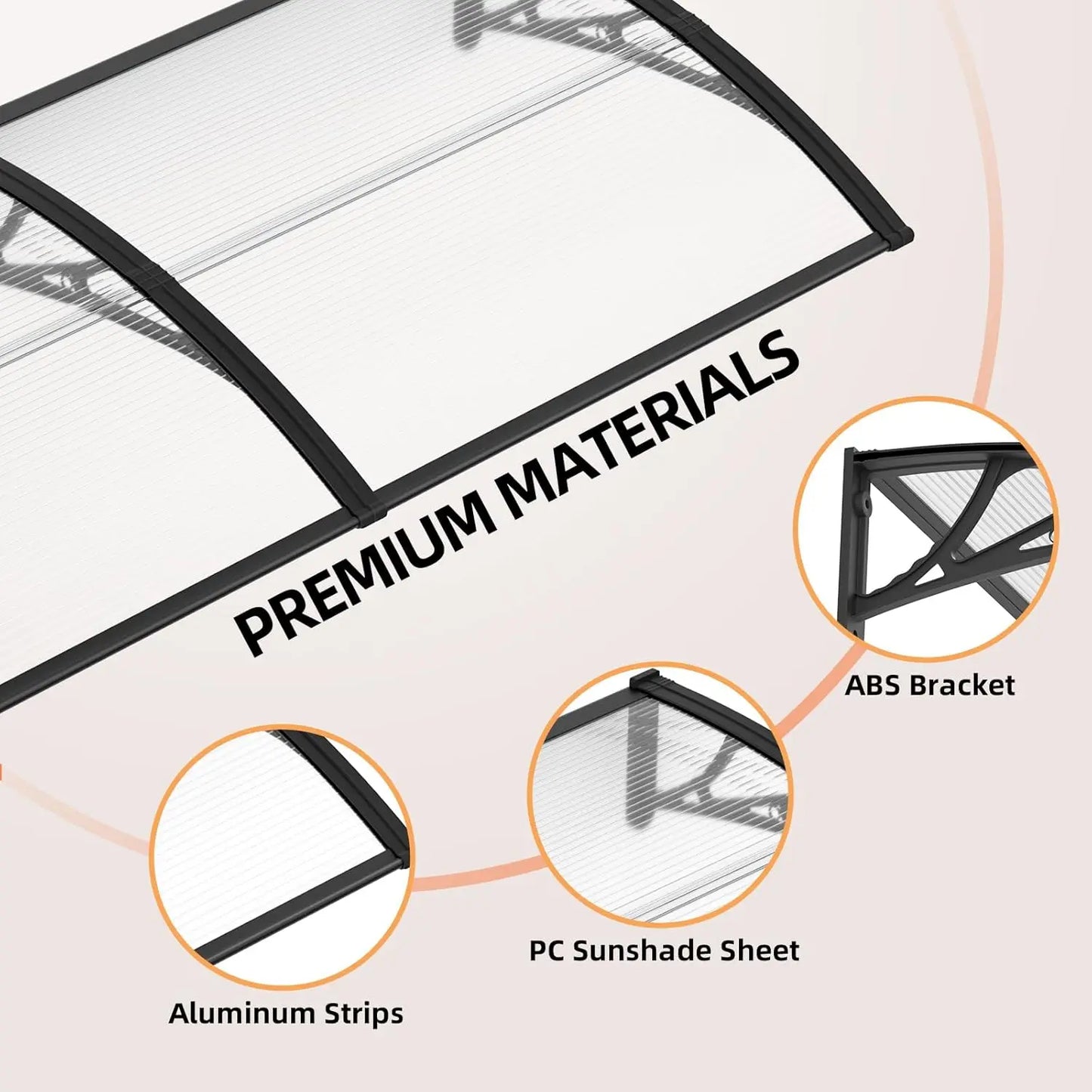 GUANSU CN Awning Canopy For Door And Window UV Protection