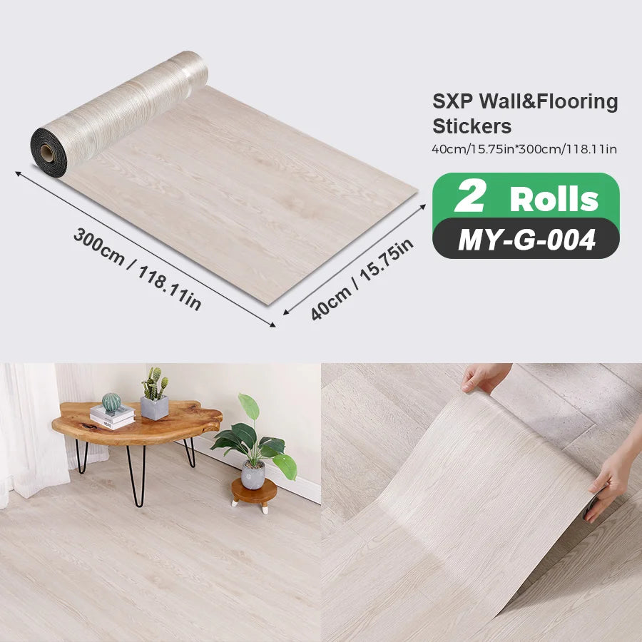 Self Adhesive Wall And Floor Sticker Wood Grain Marble Design