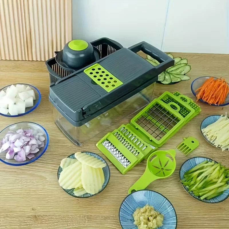 Multifunctional Vegetable Chopper 14 In 1 Onion Chopper Kitchen Grater