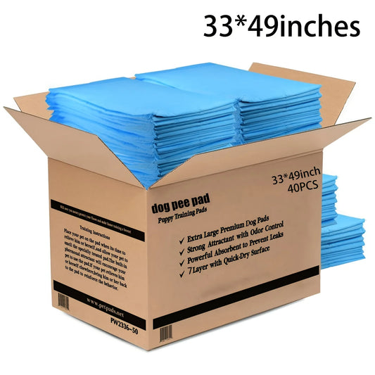 Disposable Pet Training Pads 40 Pack, Leak-Proof, Ultra-Absorbent