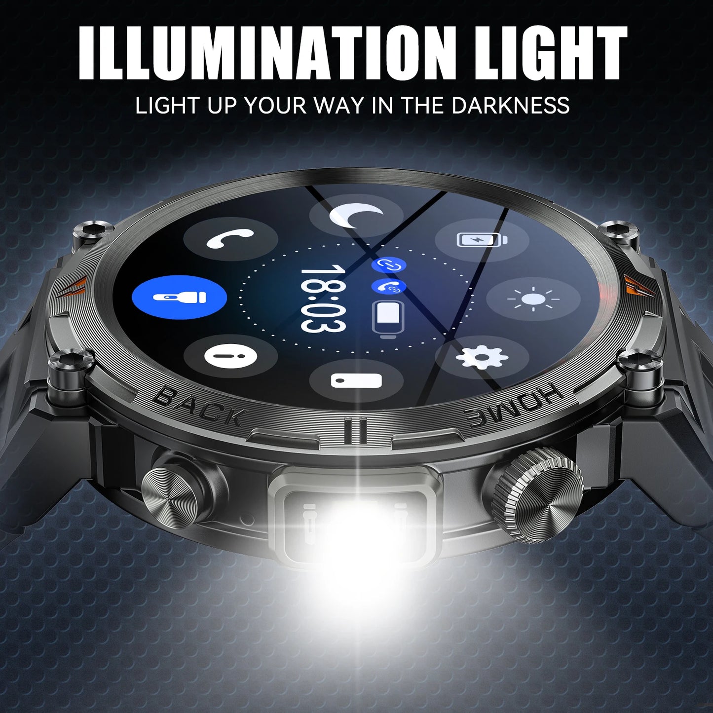 LaNikar KE3 Bluetooth Call Smart Watch for Men Health Monitor