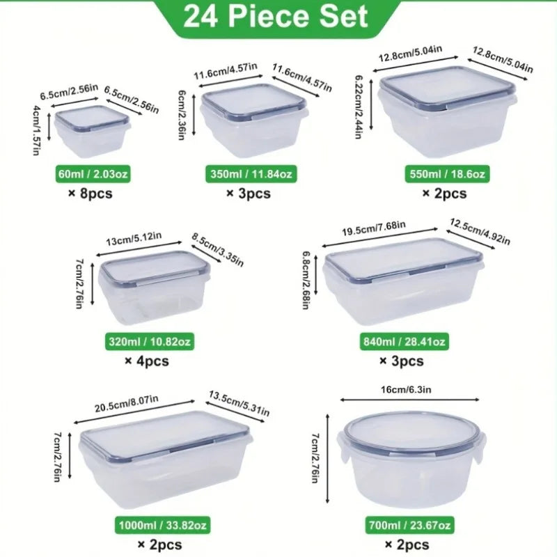 BPA Free Food Storage Set With Airtight Containers And Lids