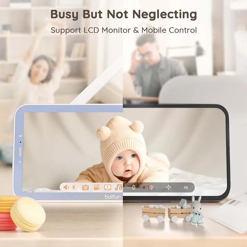 BOIFUN 2K Wireless Video Baby Monitor With Two Way Talk