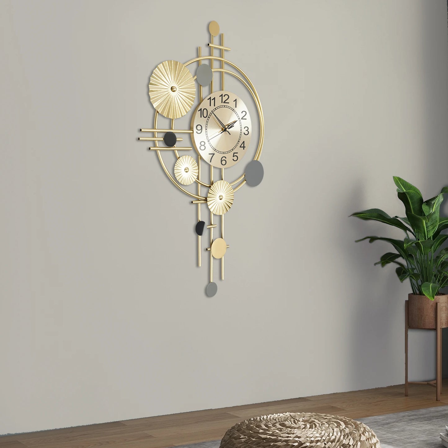 Decorative Wall Clock Silent Non Ticking For Living Room Office