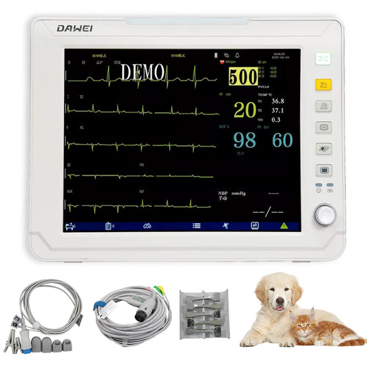 Dawei Portable Veterinary Monitor 6 Parameter With LCD Display For Pets