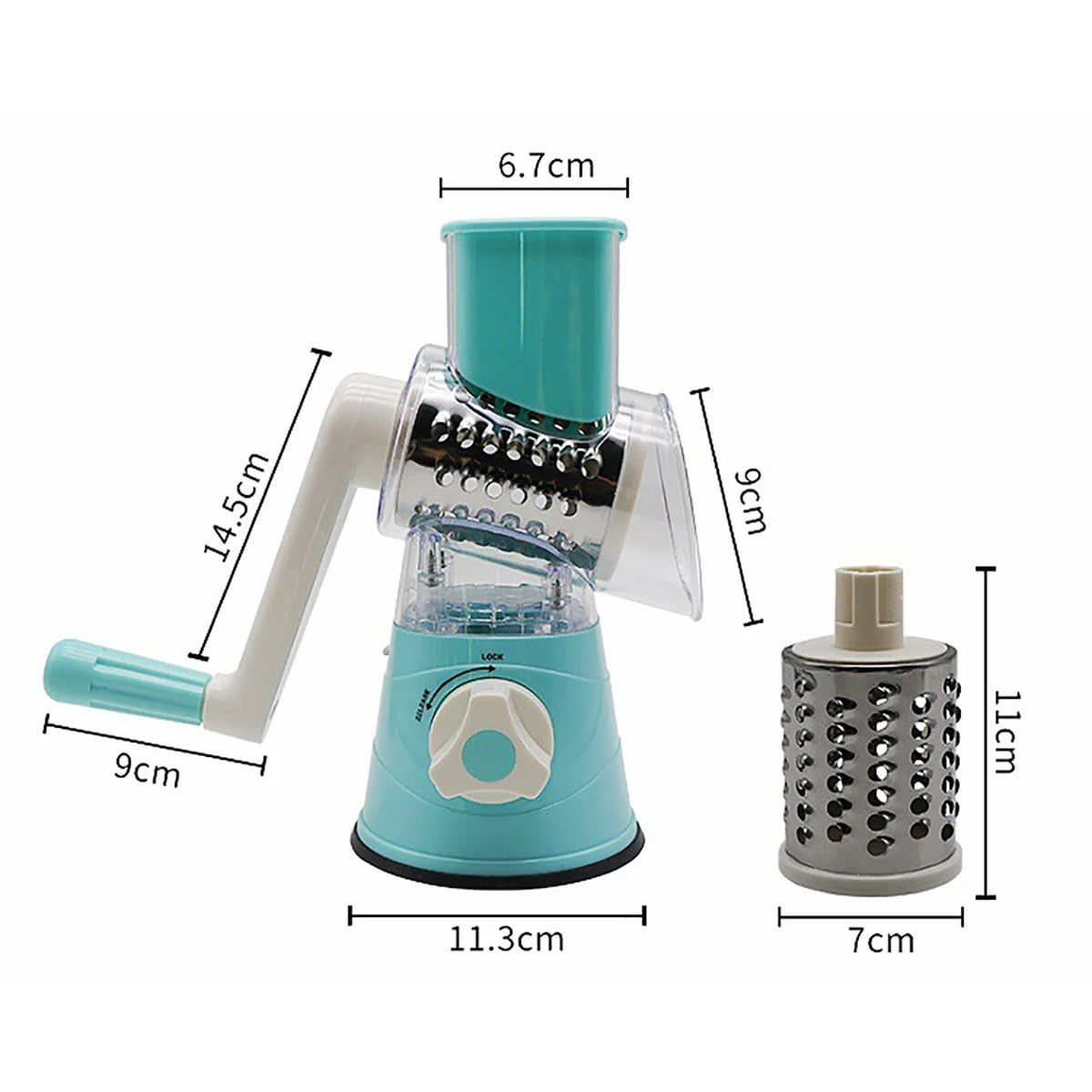 AEHOME Vegetable Slicer Shredder With 3 Drum Manual Grater Tool