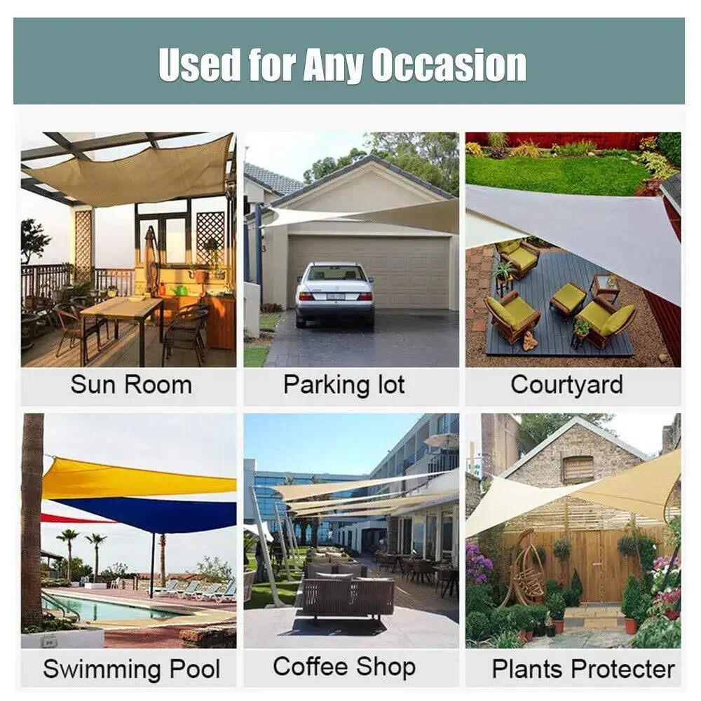 Waterproof Shade Sail Canopy For Outdoor Patio Garden Sun Shade
