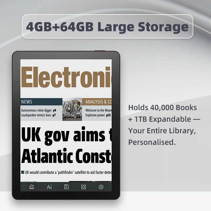 BIGME B6 E Ink Ebook Reader With Front Light Android 14 Google Play