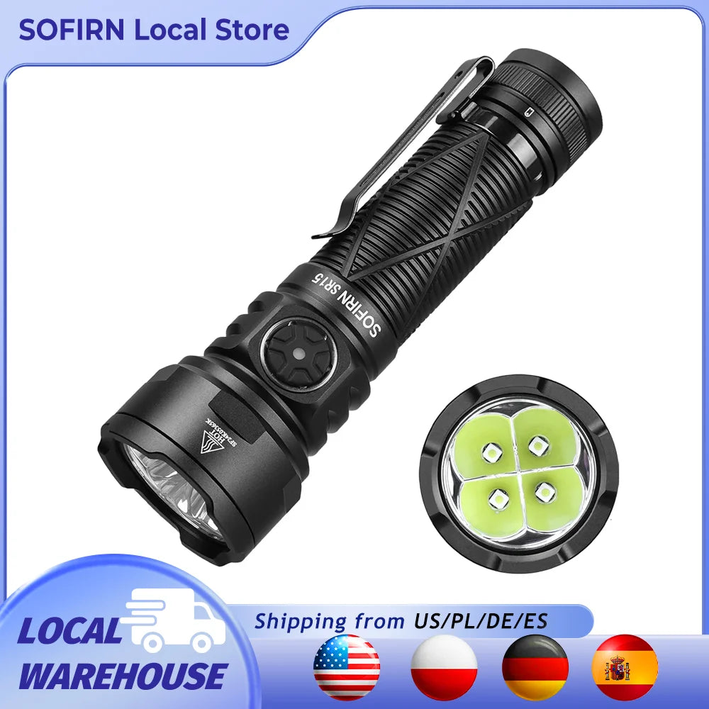 Sofirn SR15 4500LM USB-C Rechargeable 21700 Flashlight