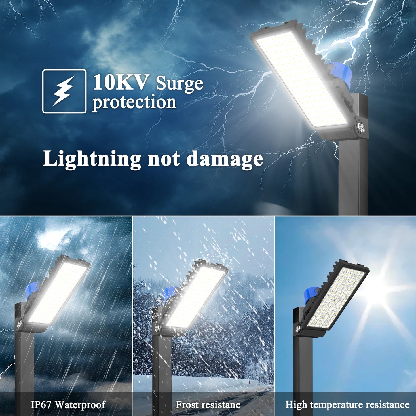 Dusk To Dawn Outdoor Parking Lot Light 100W IP67 Photocell