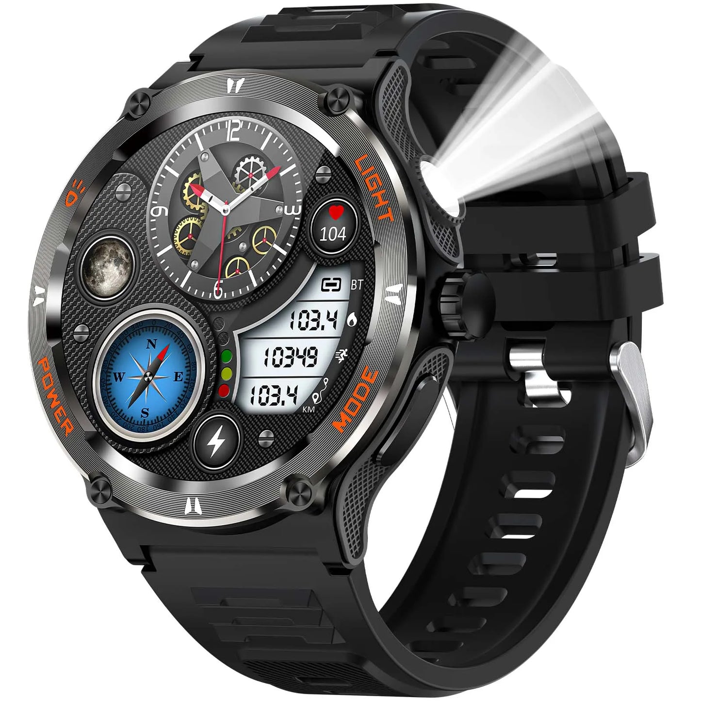EIGIIS Smart Watch 3ATM Waterproof KT76 With HeartRate