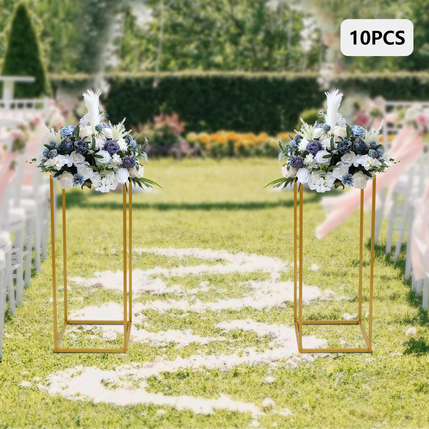 10 Piece Metal Flower Rack Set For Wedding Decor