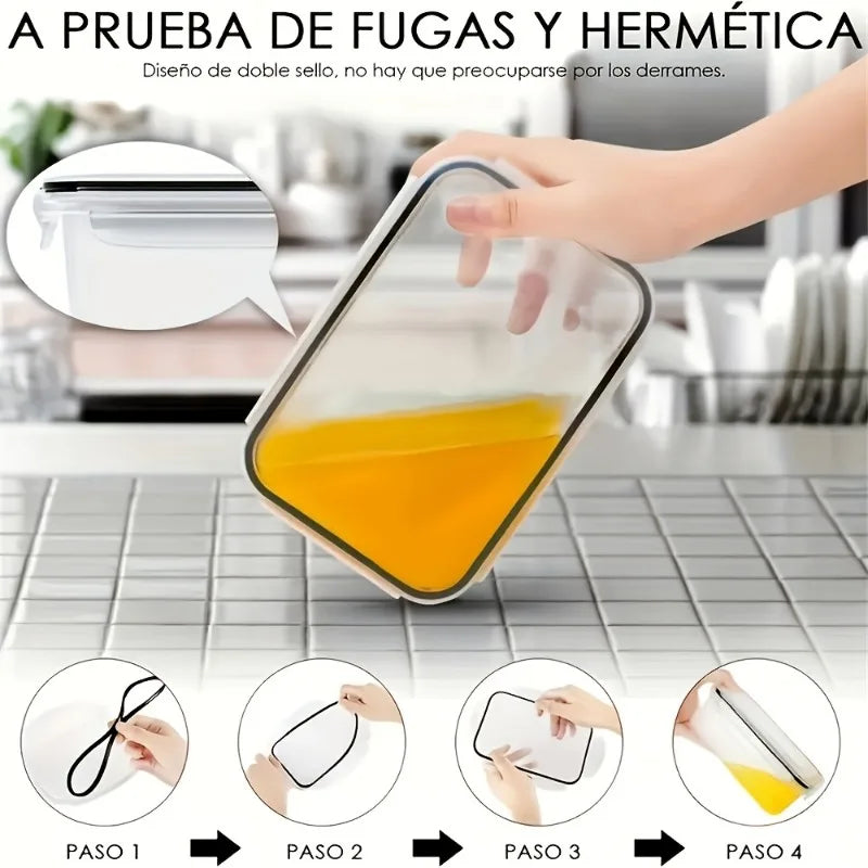 BPA Free Food Storage Set With Airtight Containers And Lids