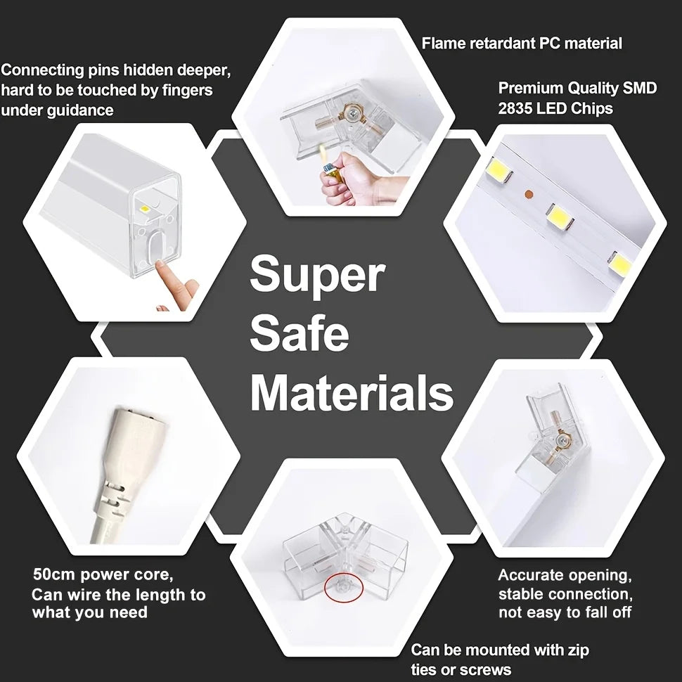 Hexagon LED Garage Light Honeycomb Ceiling Tubular Lighting
