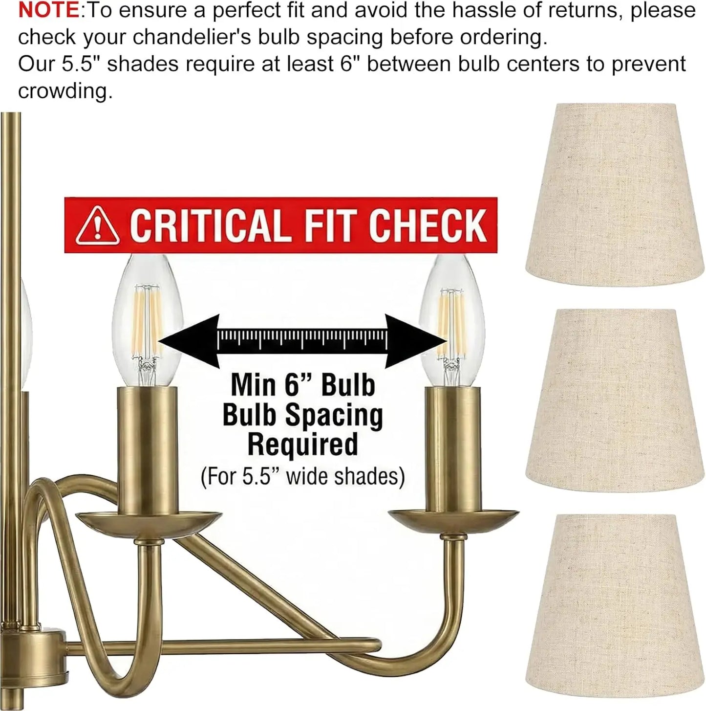 Mini Linen Clip On Lamp Shade Set Of Six For E12 Candelabra Bulbs