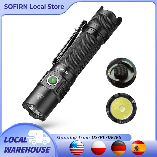 Sofirn SP35T 3800lm Tactical Flashlight USB C Rechargeable Torch
