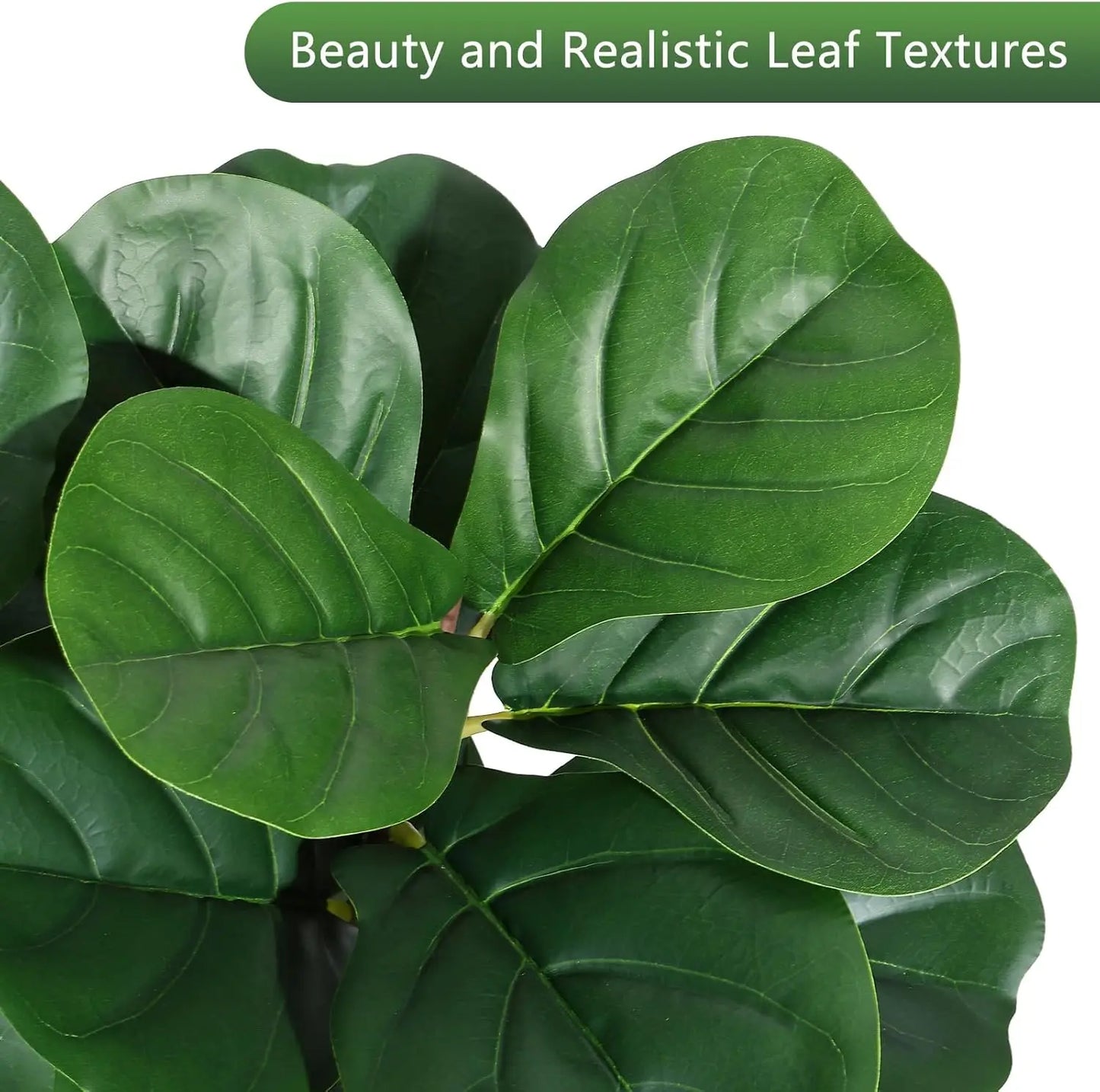 HiMISS Fiddle Leaf Fig Tree Artificial In Planter Pot Ficus