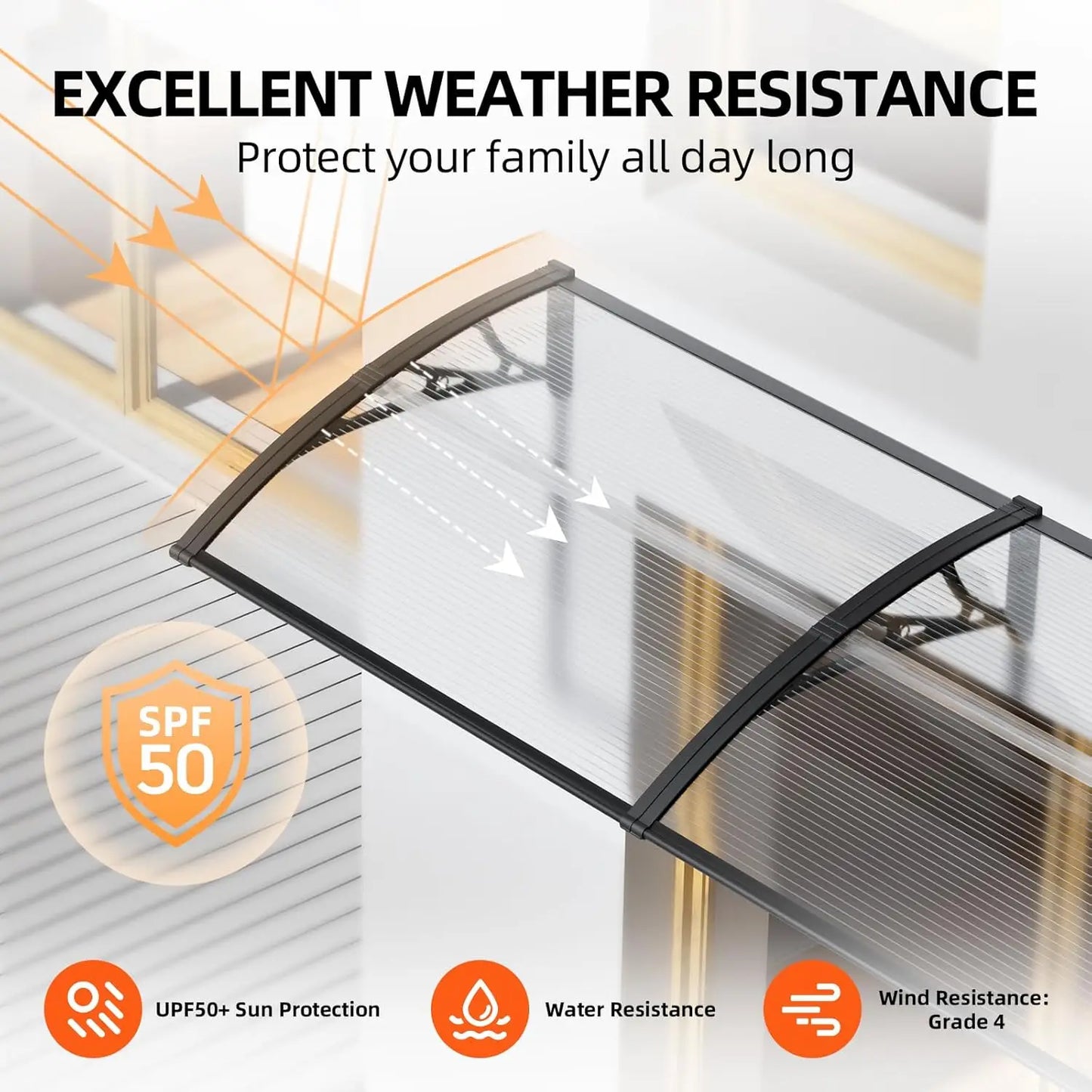 GUANSU CN Awning Canopy For Door And Window UV Protection