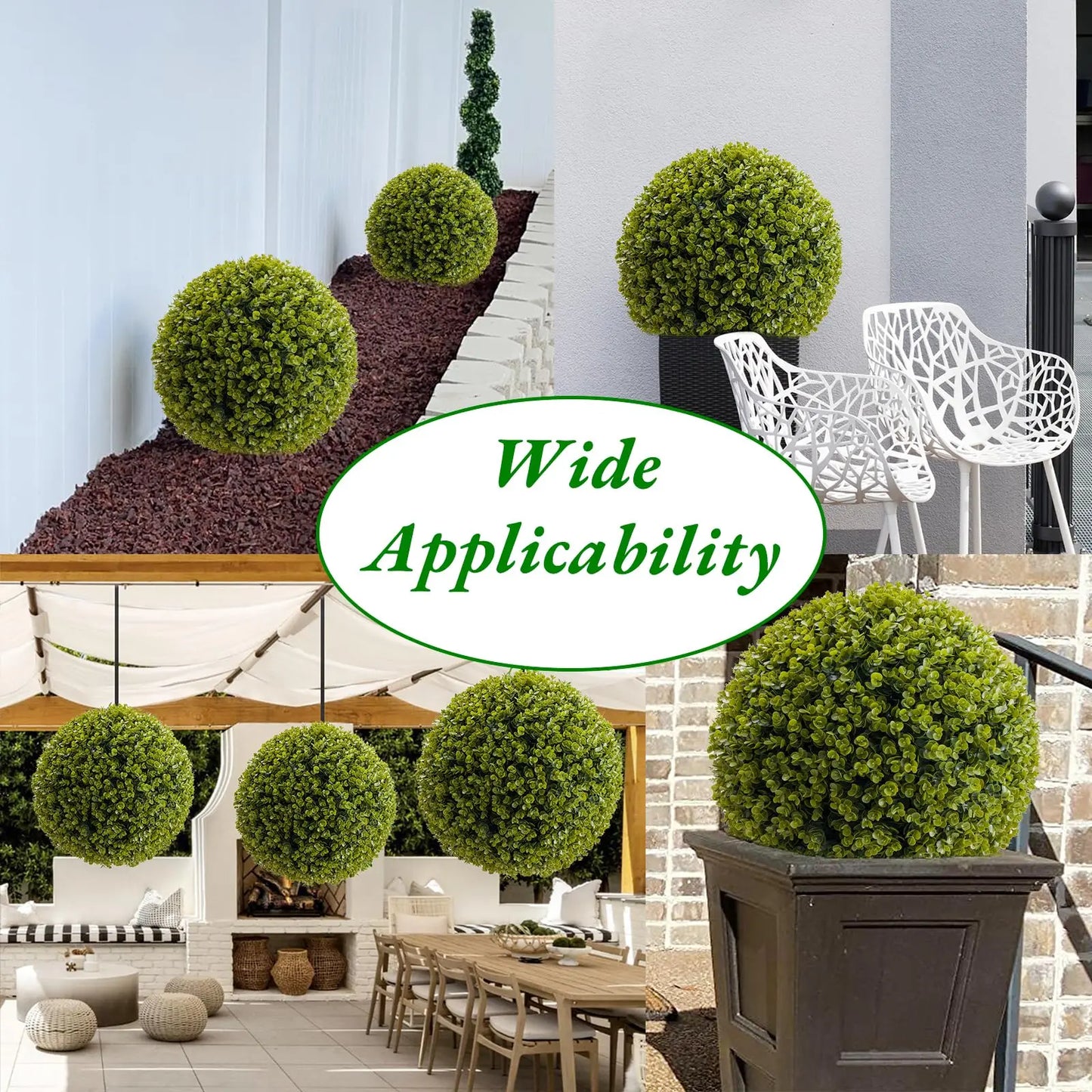 Studyset Artificial Topiary Balls Outdoor Set Of 2 For Home