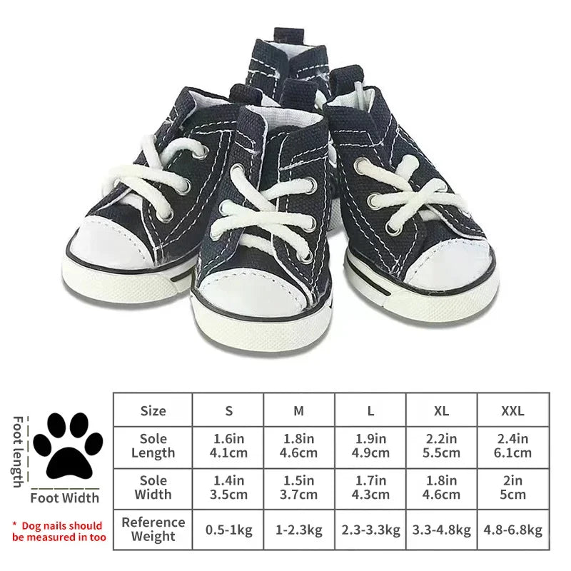 Pet Shoes Non Slip Denim Canvas For Dogs And Cats