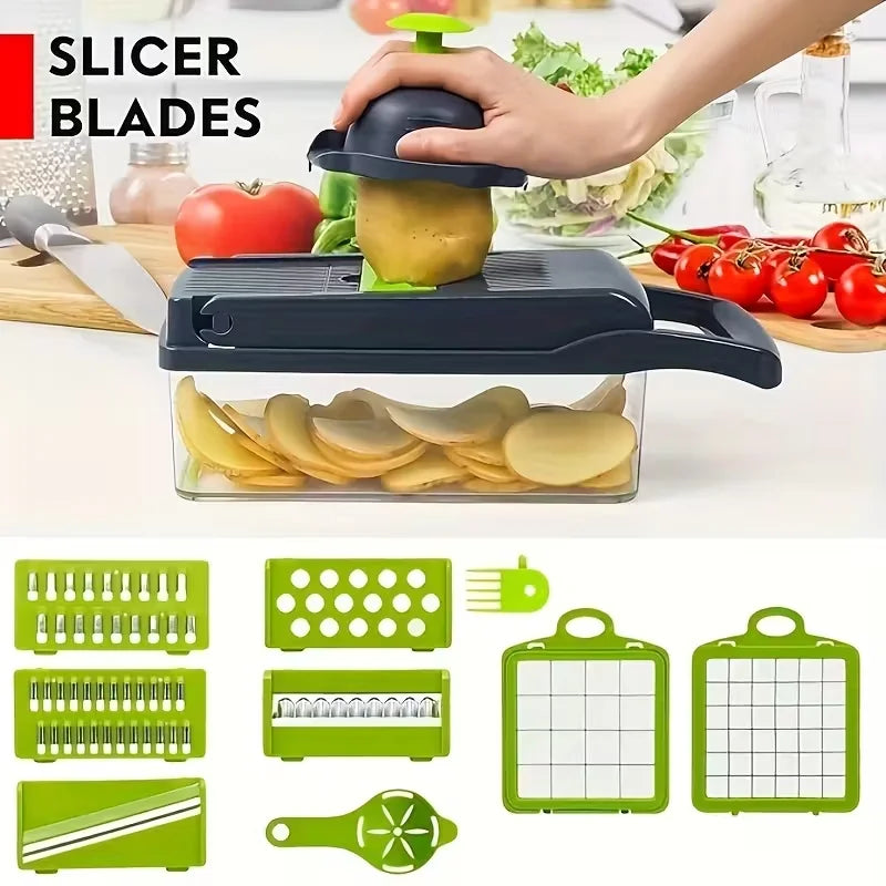 Multifunctional Vegetable Chopper 14 In 1 Onion Chopper Kitchen Grater