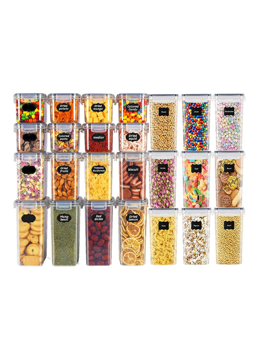 Sealed Food Storage Containers with Lids for Kitchen Pantry Jars