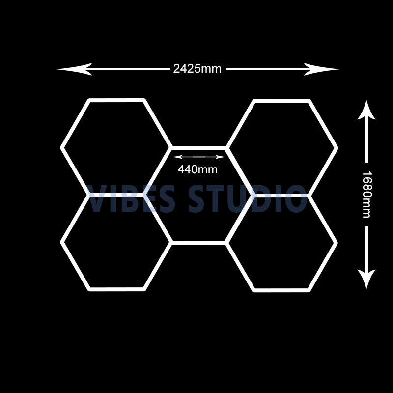 Hexagon LED Garage Light Honeycomb Ceiling Tubular Lighting