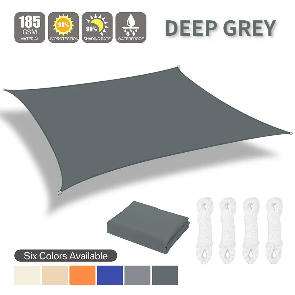 Waterproof Shade Sail Canopy For Outdoor Patio Garden Sun Shade