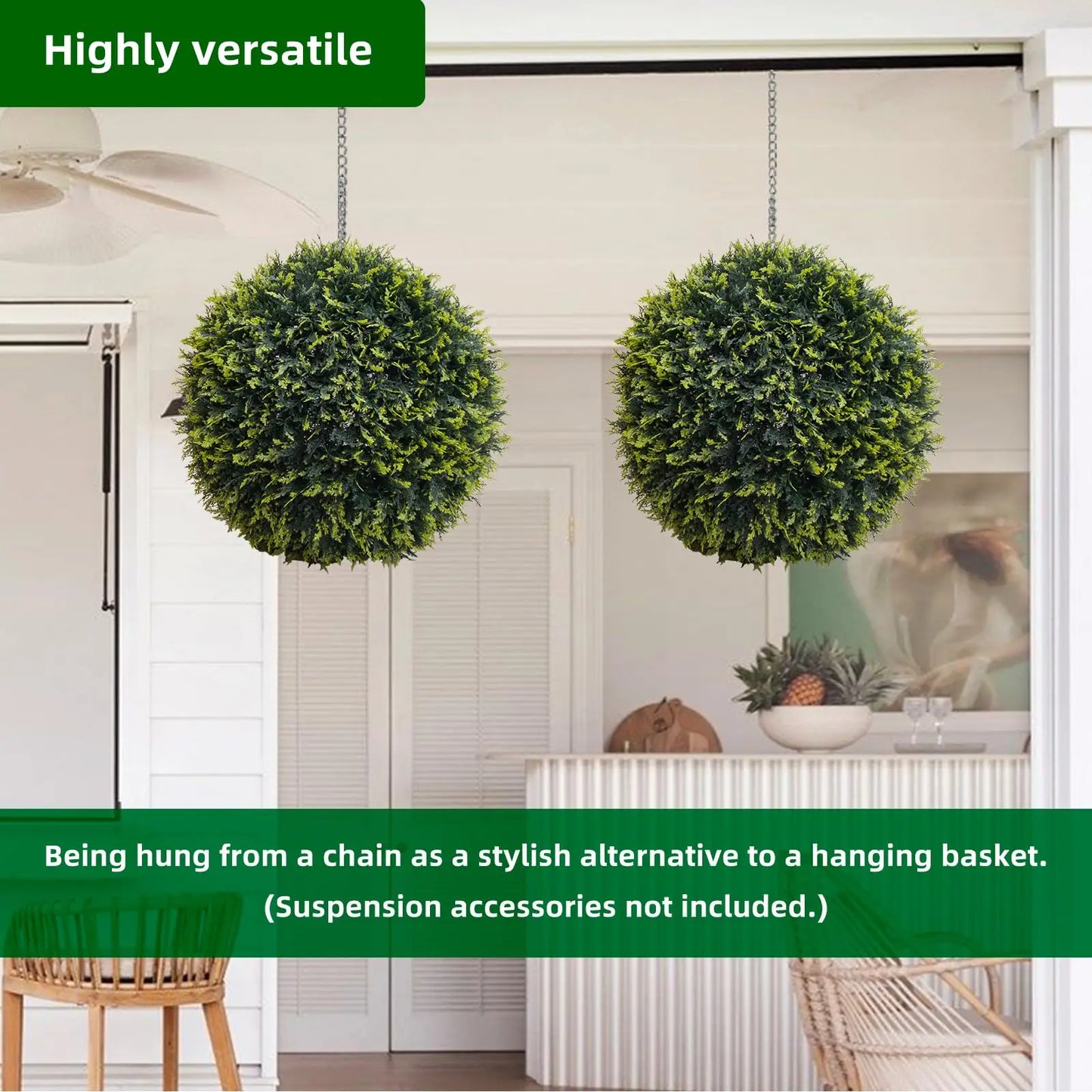 Studyset Artificial Topiary Balls Outdoor Set Of 2 For Home