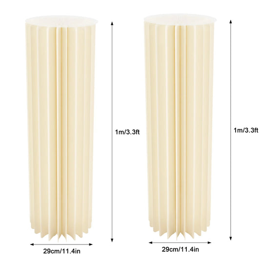 Modern Honeycomb Cardboard Vase Centerpiece Stand Two Piece Set