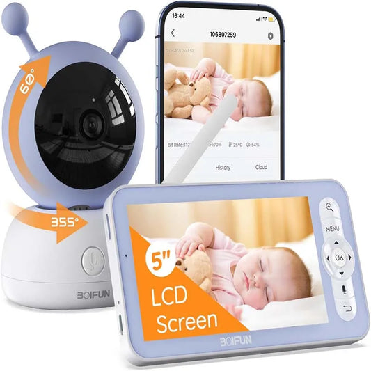 BOIFUN 2K Wireless Video Baby Monitor With Two Way Talk