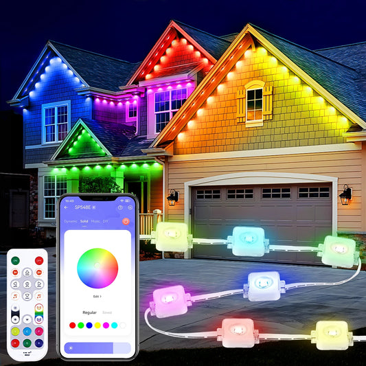 Aiopp RGBIC Outdoor Lights IP67 Waterproof 100 Scene Modes