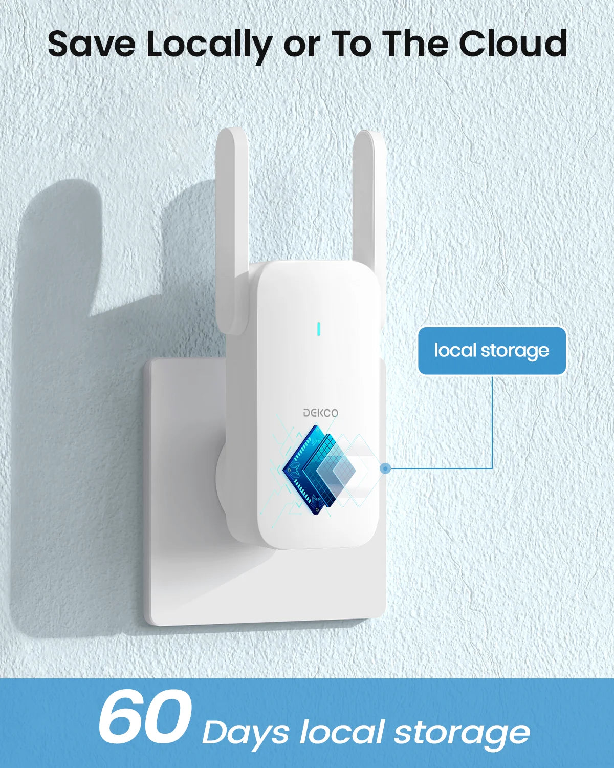 Dekco 5MP Ultra HD WiFi Video Doorbell With Motion Detection And Two Way Audio