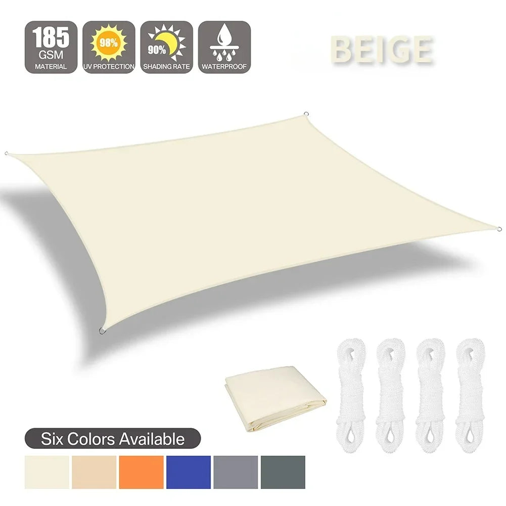 Waterproof Shade Sail Canopy For Outdoor Patio Garden Sun Shade