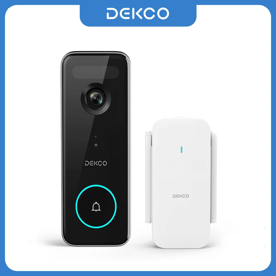 Dekco 5MP Ultra HD WiFi Video Doorbell With Motion Detection And Two Way Audio