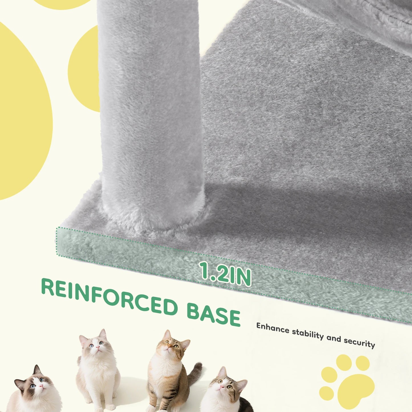 JHK Cat Tree Tall Multi-Cat Climbing Tower for Indoor Cats